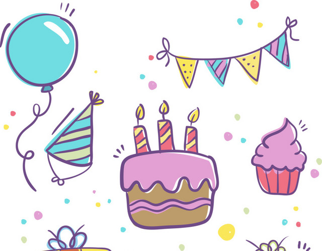 矢量生日元素合集