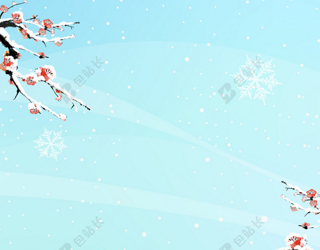 简约可爱大雪小雪节气背景