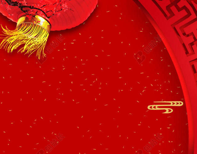 2019春节卡通猪年新年过年红色喜庆海报海报