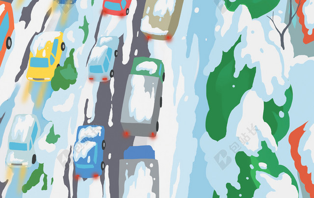 下雪路滑全国交通安全日宣传海报背景
