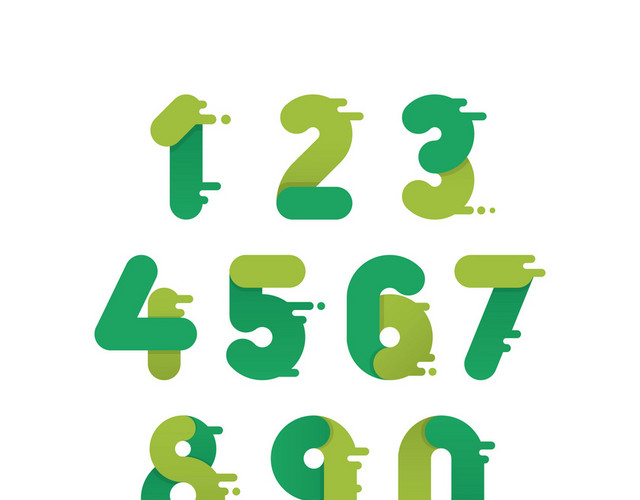 0-9数字数字组合素材