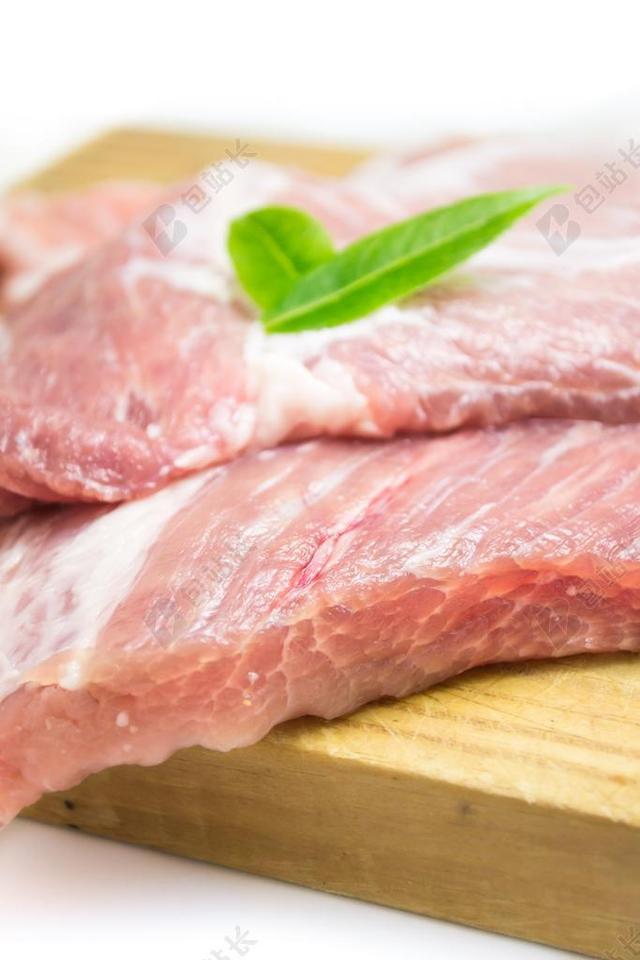 新鲜案板猪肉背景图片