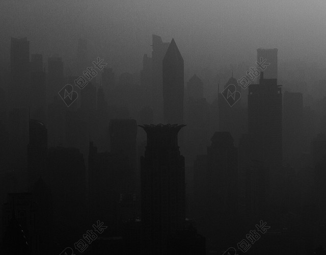 雾霾侵袭珍爱生命雾霾环保公益黑色海报背景