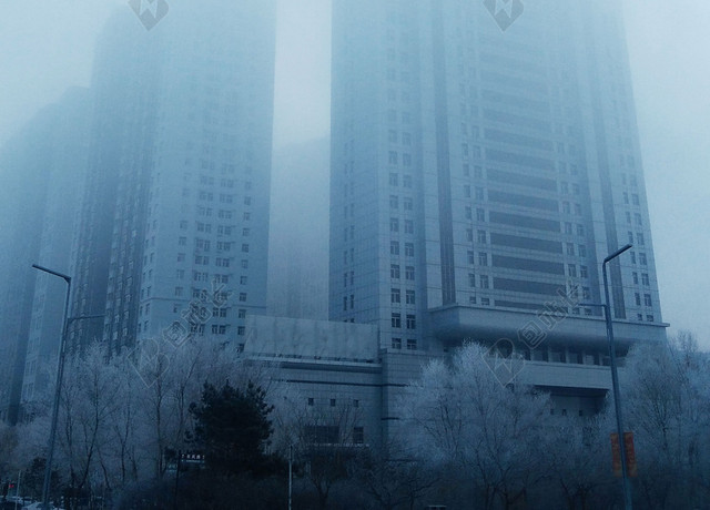 拒绝雾霾绿色家园雾霾环保公益蓝色海报背景