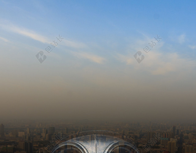 防霾面具拒绝雾霾环保公益黑色海报背景