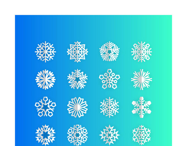 圣诞节卡通雪花