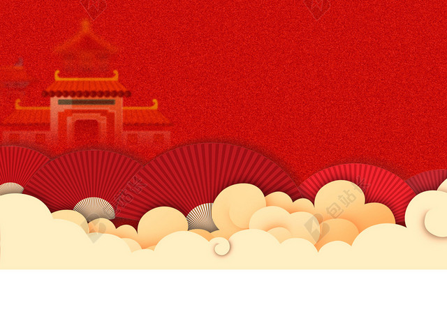 大吉大利红色喜庆2019新年猪年吉祥贺词贺岁海报背景