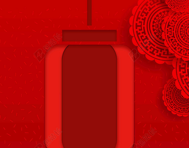 欢乐团圆红色喜庆2019新年猪年吉祥贺词贺岁海报背景