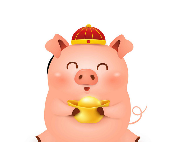 新年卡通猪素材
