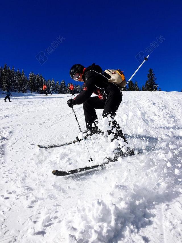 运动户外滑雪背景图片