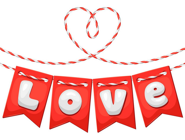 LOVE爱心绳结情人节