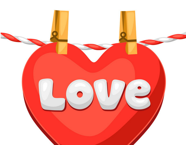 LOVE爱心悬挂情人节