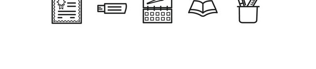 办公文具用品卡通图标