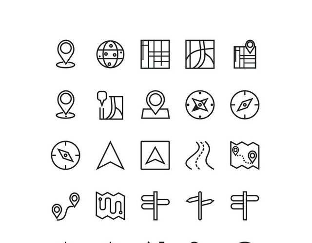 地图导航矢量图标