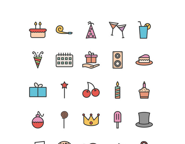 生日聚会小图标