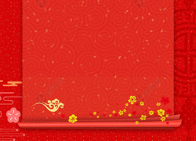 辞旧迎新红色喜庆开工大吉2019猪年海报背景