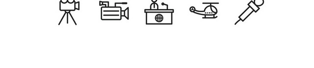 广播新闻类矢量图标