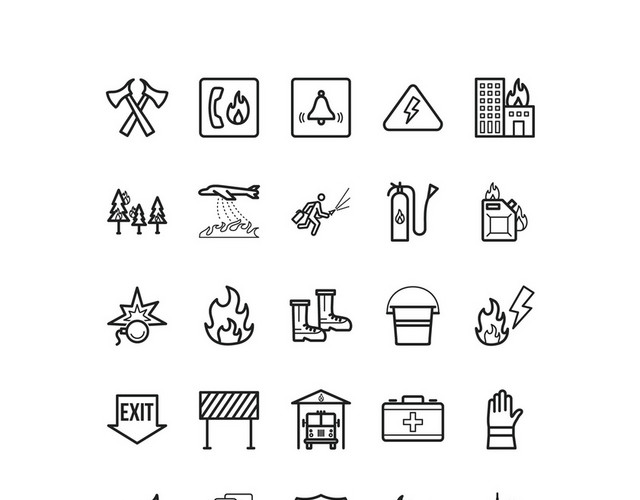 消防等系列矢量小图标