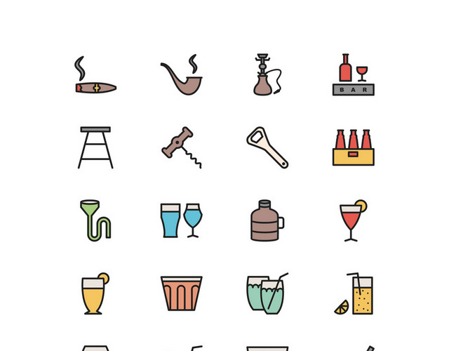 酒吧调酒类图标