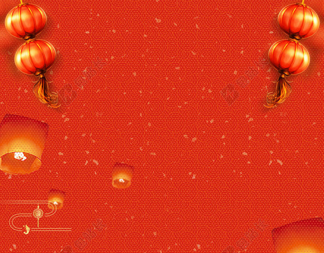中国风梅花花瓣灯笼房子2019开业大吉新年猪年海报背景