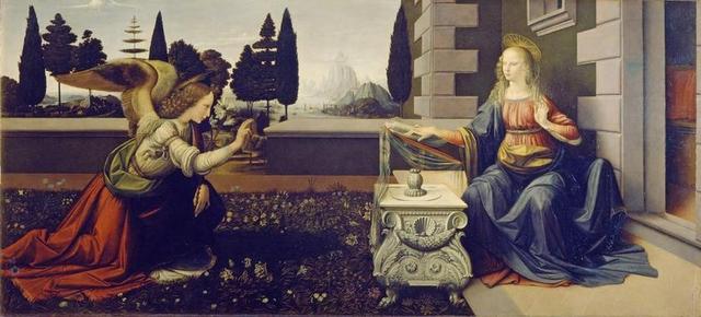 天使报喜 达 · 芬奇 LEONARDO 圣母玛利亚 加百列天使