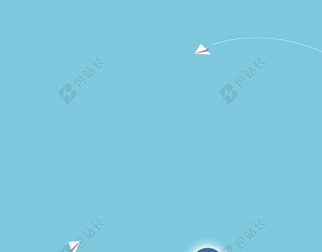 插画剪影人物灯泡金钱励志海报背景