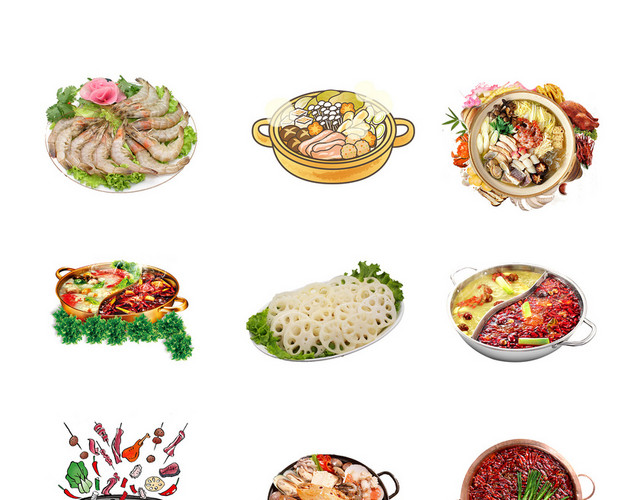 中国美味火锅素材