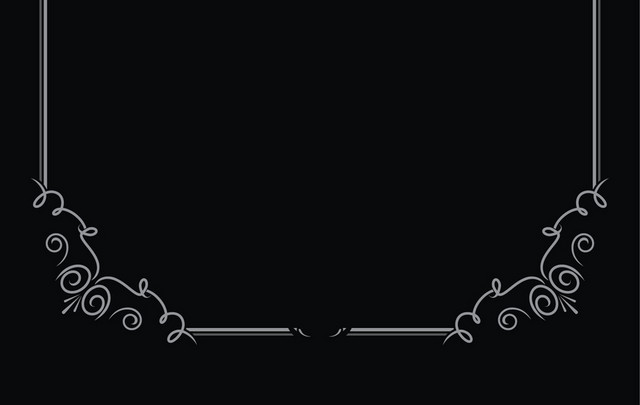 卷曲花纹矢量边框