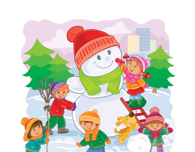 冬季玩雪儿童
