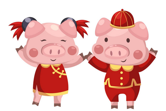 新年 2019猪年素材