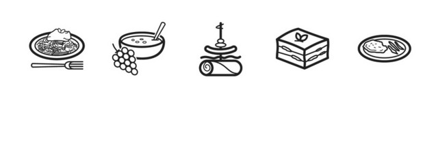 简约线稿甜品饮料食物图标