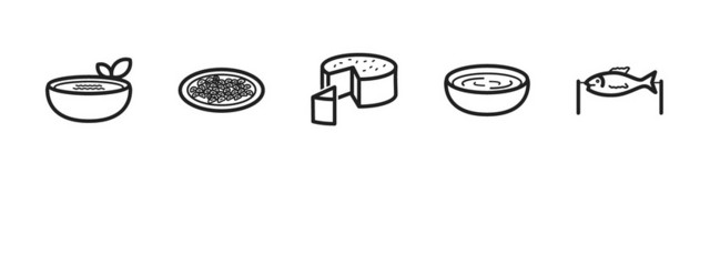 简约线稿食物饮品图标