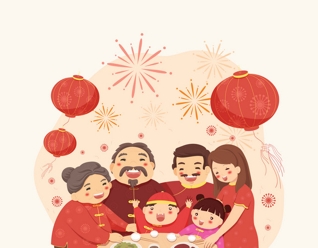 新年年夜饭素材