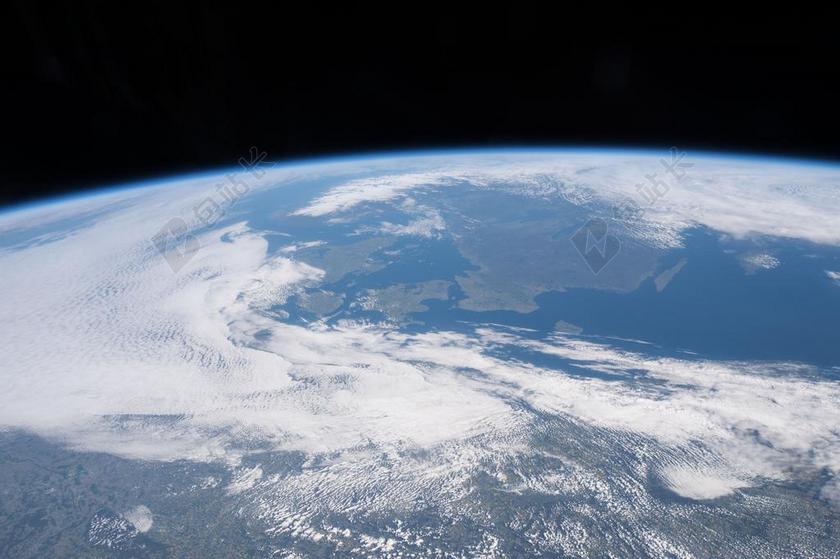 国际空间站 查看 空间 一天时间 云 地球 欧洲北部 海洋