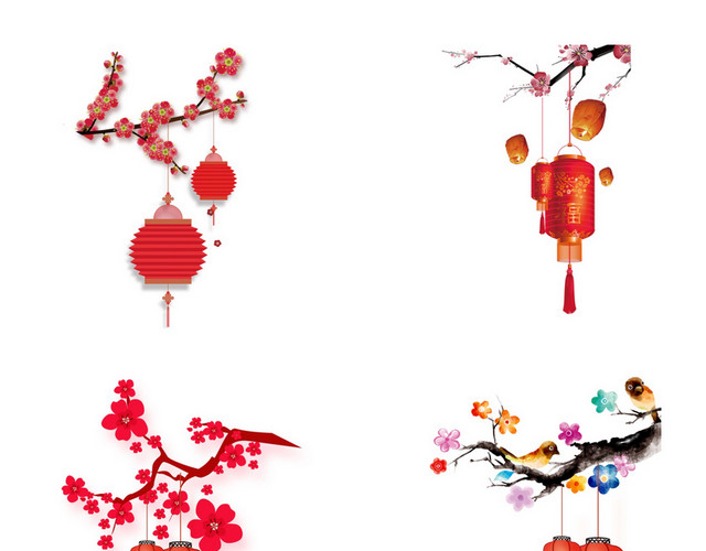 新年元宵节灯笼素材