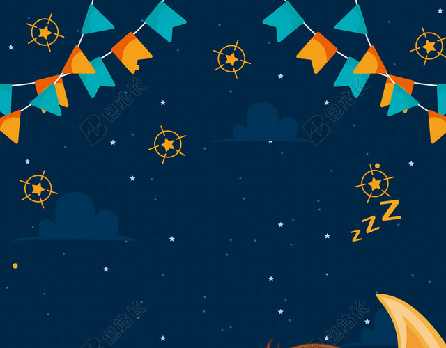 蓝色夜空海报背景321