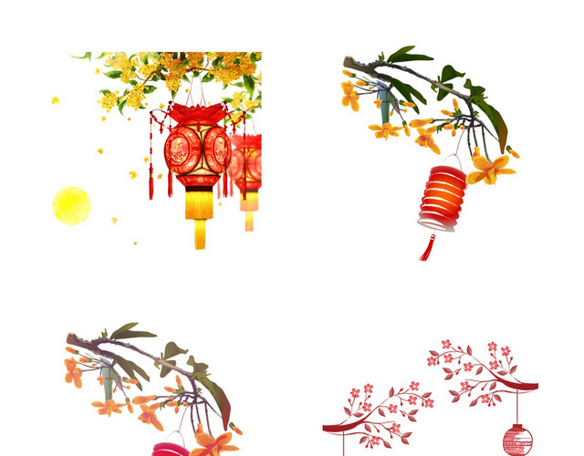 新年元宵节灯笼素材