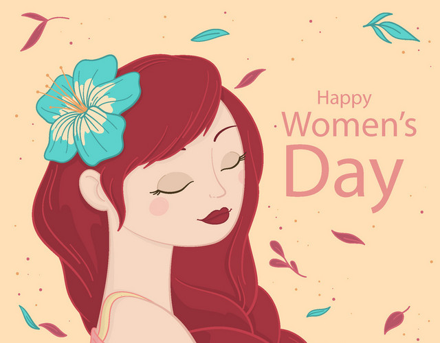 女生节妇女节插画矢量素材