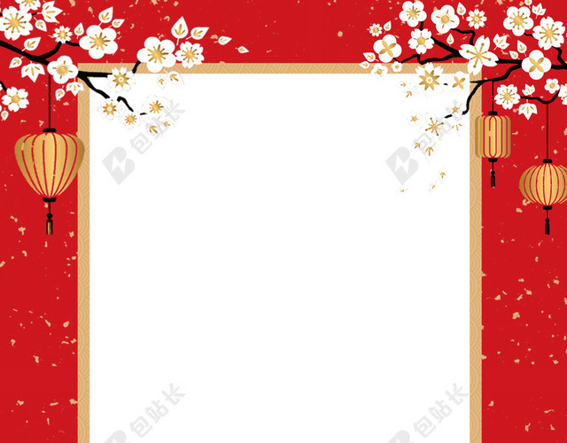 2019猪年小年灶王爷新年节日红色背景