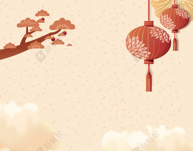黄色2019猪年小年新年节日背景