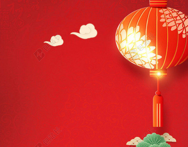 炫光灯笼2019绚丽新年猪年小年节日吉祥背景