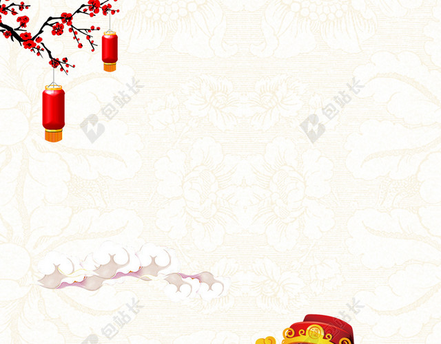 财神驾到2019猪年小年新年节日吉祥背景