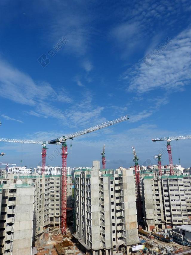 建设 网站 起重机 建筑施工 头盔 结构 蓝色 重型设备