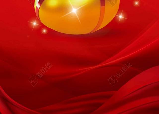 彩绸砸金蛋2019新年促销喜庆红色彩带金蛋新年猪年海报背景