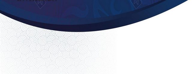 猪年年会蓝色简约2019兰花烫金新年晚会邀请函海报背景