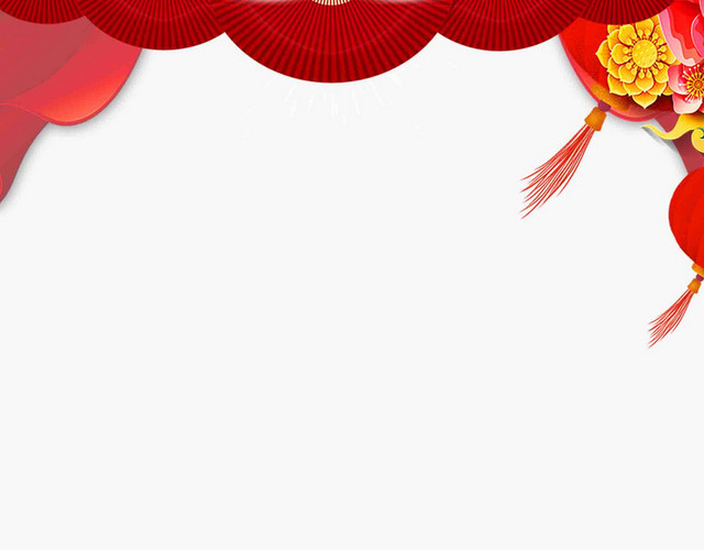 新年简约中国风中式建筑边框素材