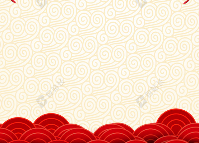 金红卷纹鞭炮2019新年猪年拜年啦春节习俗喜庆黄色背景海报