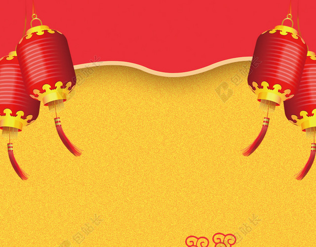 金红撞色2019新年猪年拜年啦春节习俗喜庆红色背景海报