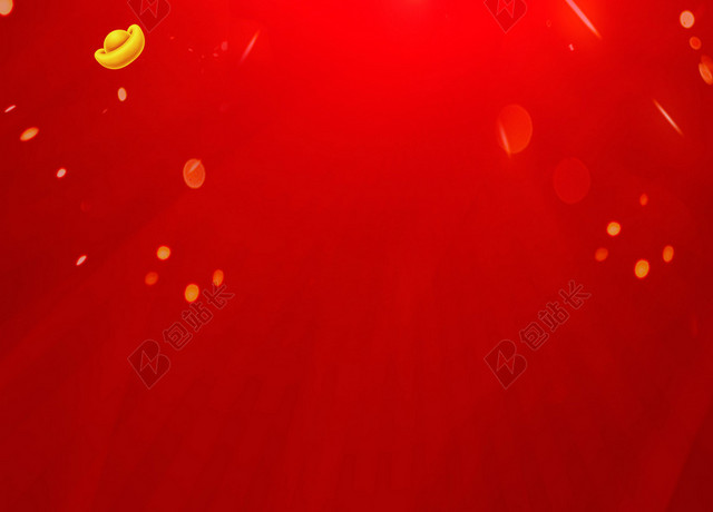 聚拢动感光线2019新年猪年拜年啦春节习俗喜庆红色背景海报