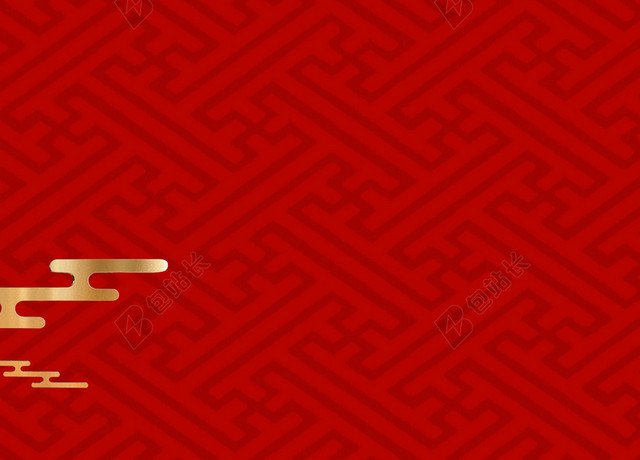 金色剪纸灯笼2019新年猪年拜年啦春节习俗喜庆红色背景海报